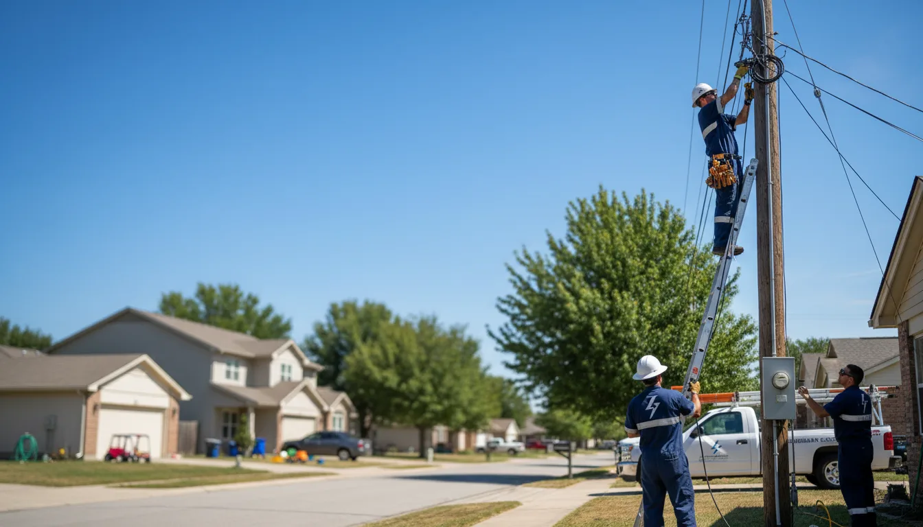 Residential electrician providing installation services in Wellsville, KS